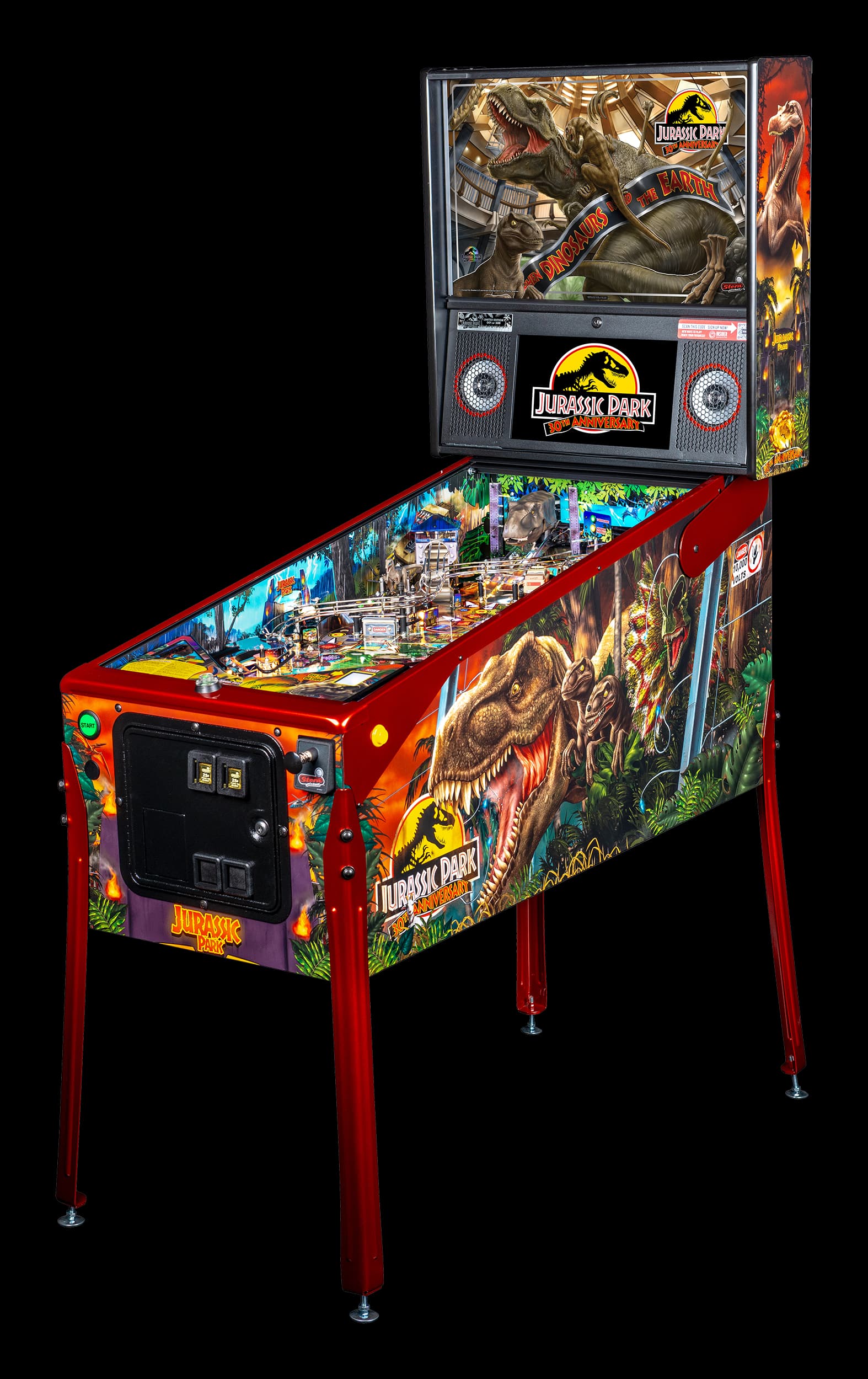 Left Facing Jurassic Park Anniversary Pinball
