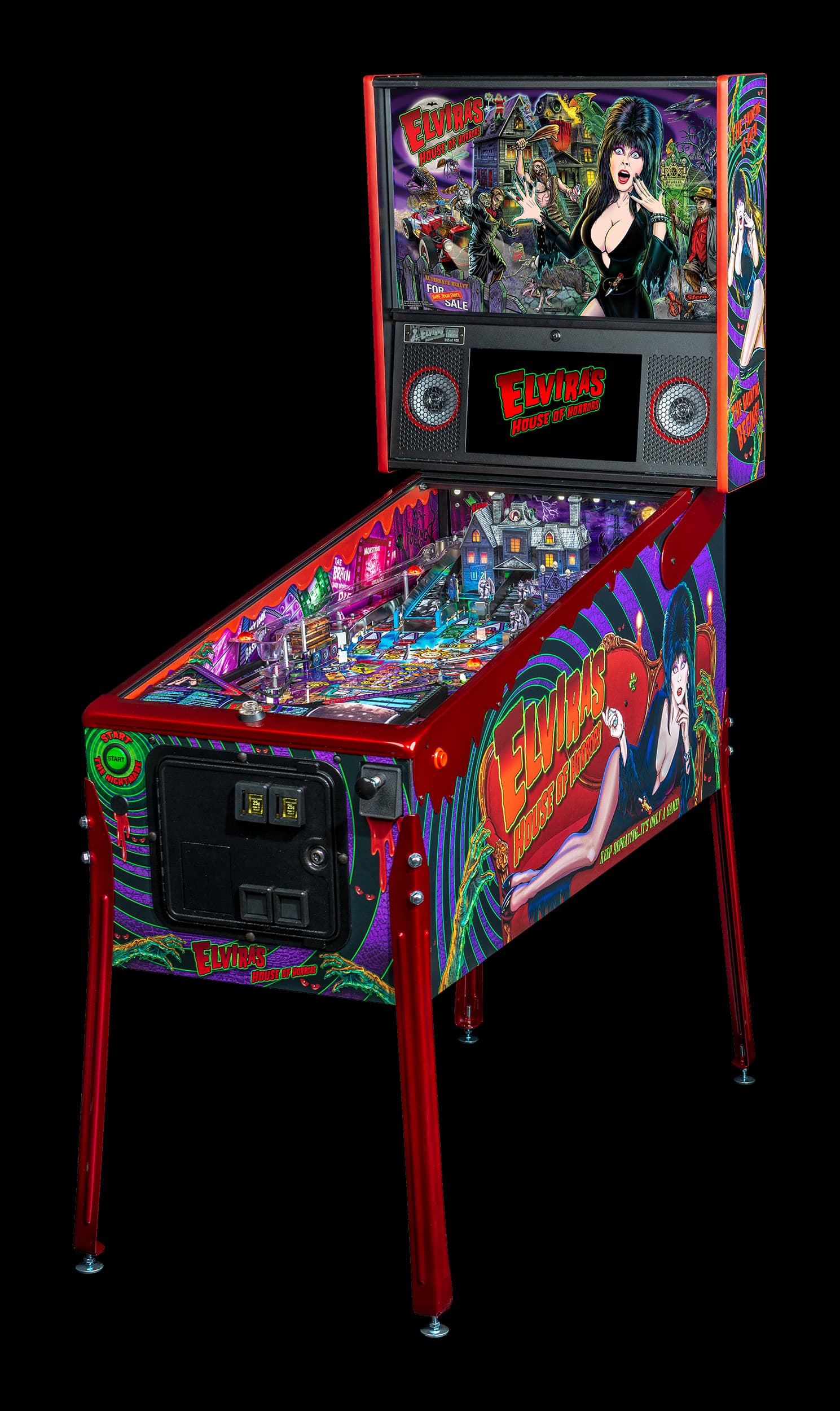 Left Facing Elvira's House of Horrors Limited Edition Pinball