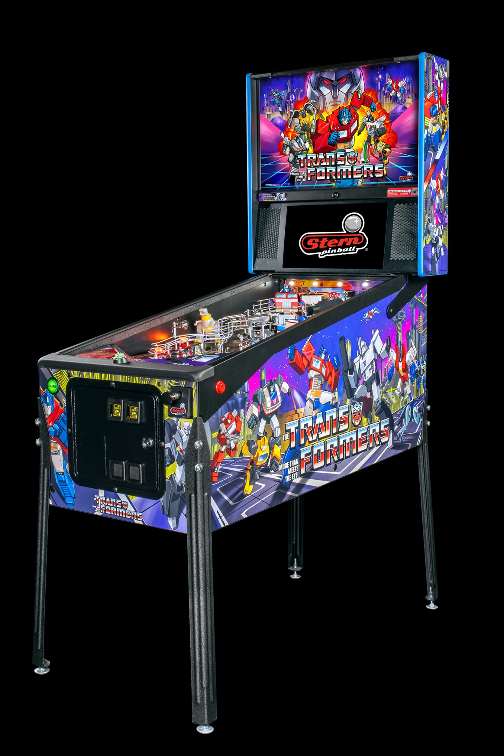 Left Facing Cabinet of the Premium Model of Transformers pinball machine by Stern Pinball