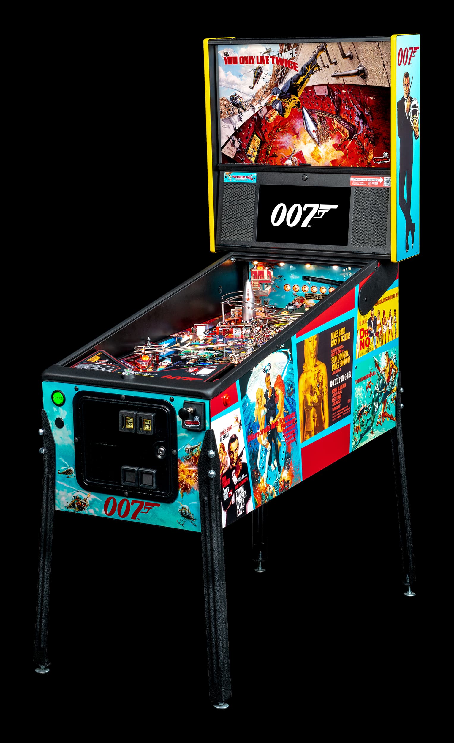 Left Facing James Bond 007 Premium pinball.